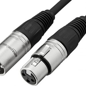 Amazon Basics Male to Female Microphone Cable - 10 Feet, Black