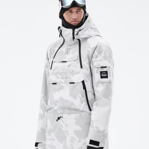 Dope Akin Men's Snowboard Jacket Grey Camo - Large