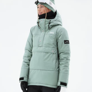 Puffer W Snowboard Jacket Women Faded Green - Small