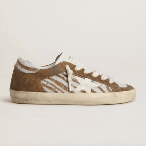 Women's Super-Star in zebra-print pony skin with leather star